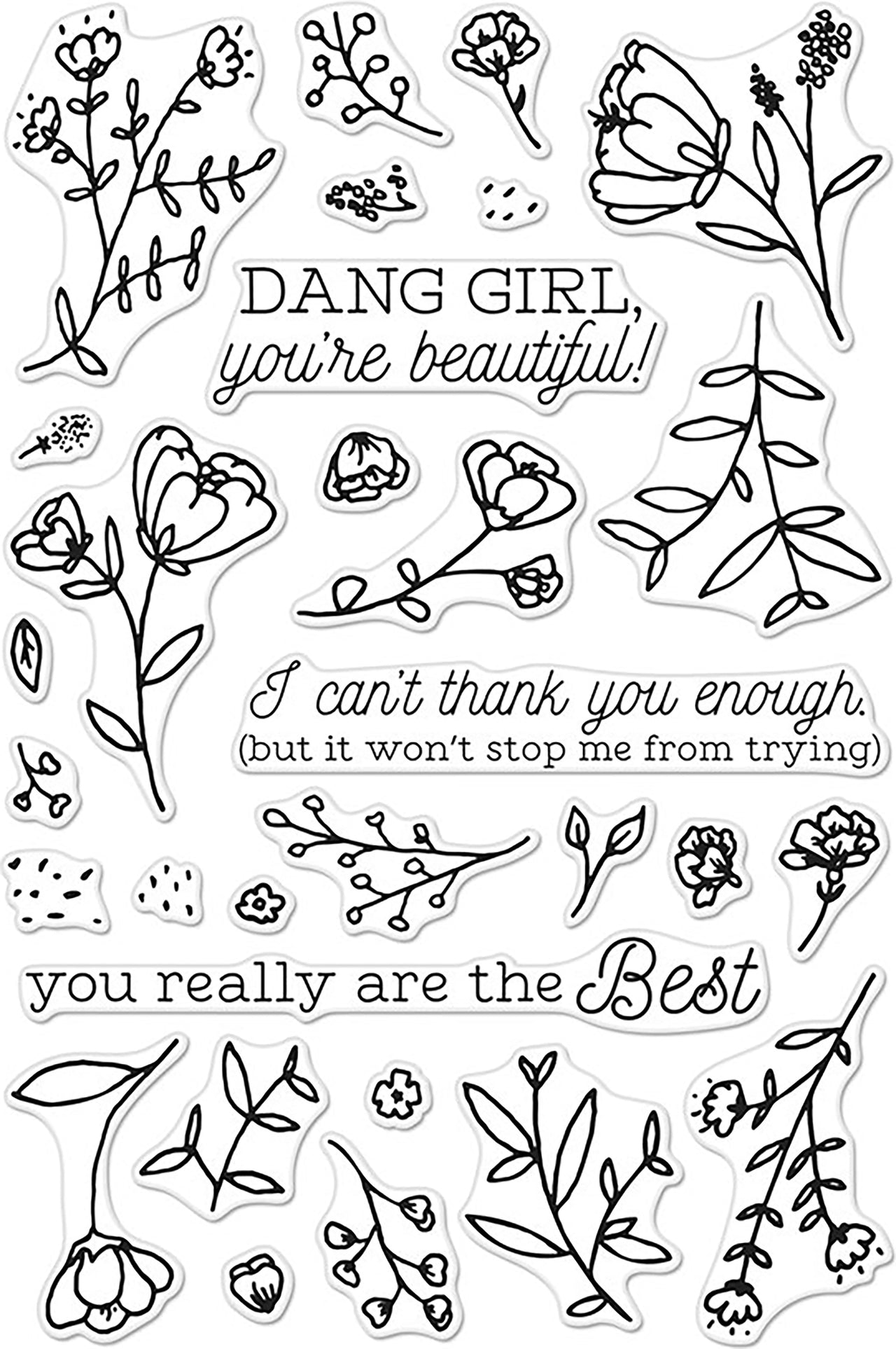 Hero Arts Clear Stamps 4"X6" - You're Beautiful!