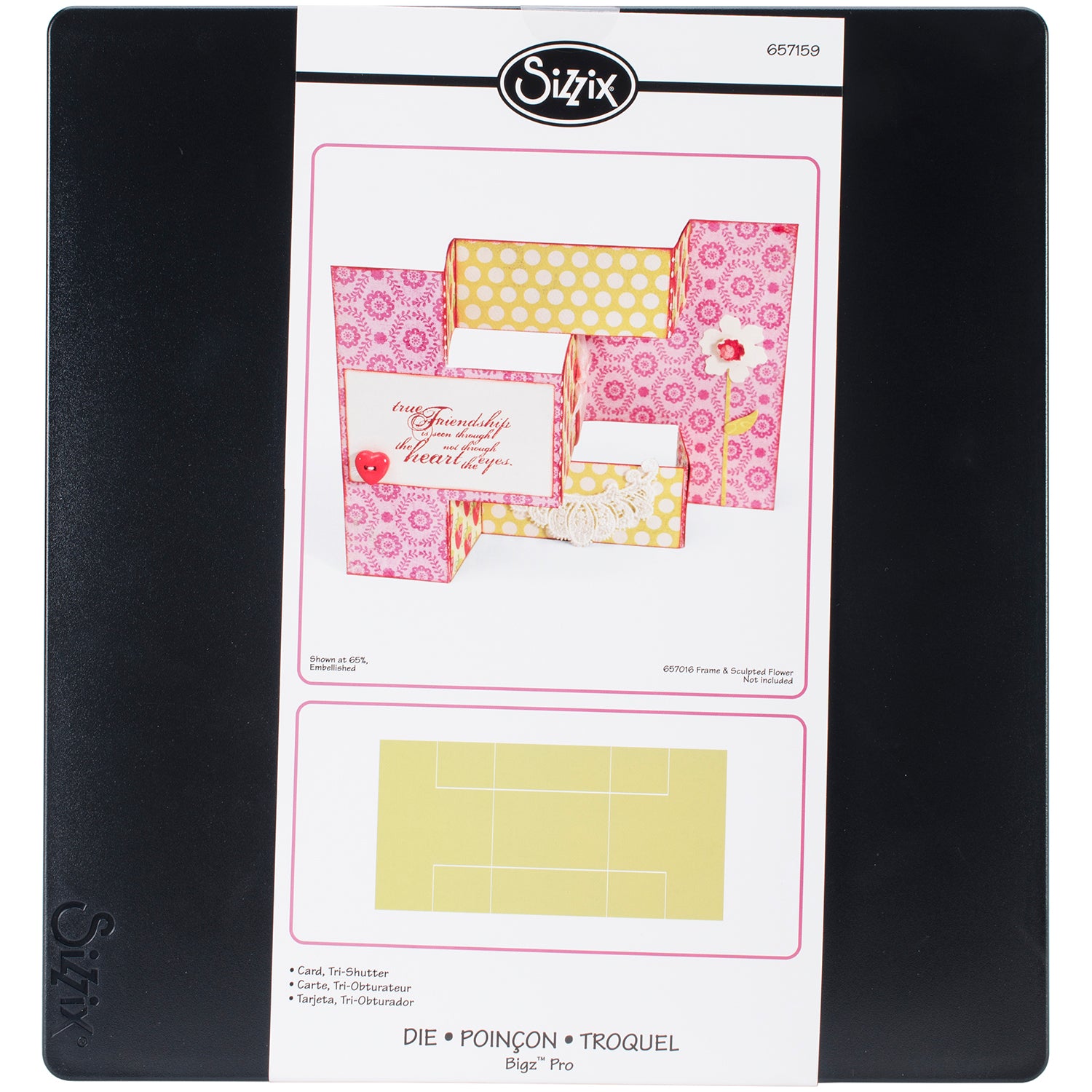 Sizzix Bigz Big Shot Pro Die 12"X12.75" - Tri-Shutter Card
