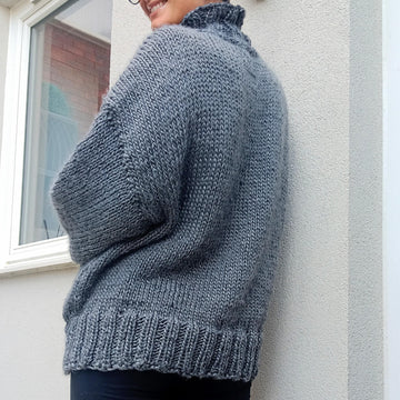 Straight needle sweater