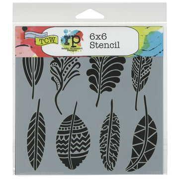 The Crafter's Workshop Crafter's Workshop Template 6"X6" - Fancy Feathers