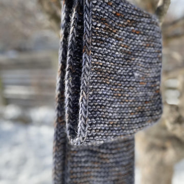Men's chunky merino scarf