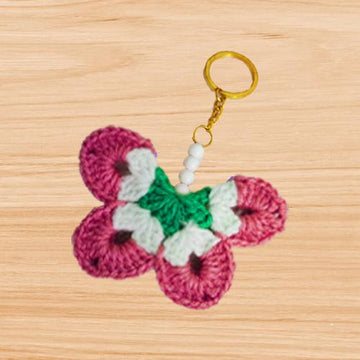 A crochet butterfly keychain pattern