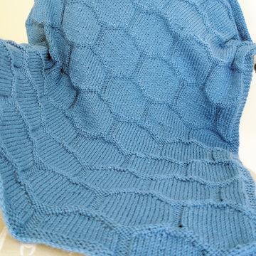 Easy Bee and Honeycomb Baby Blanket