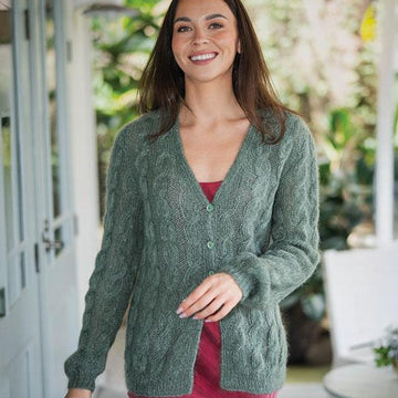 2407 Nimbus Long Cable Cardigan