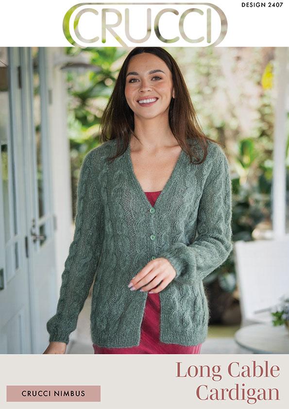 2407 Nimbus Long Cable Cardigan