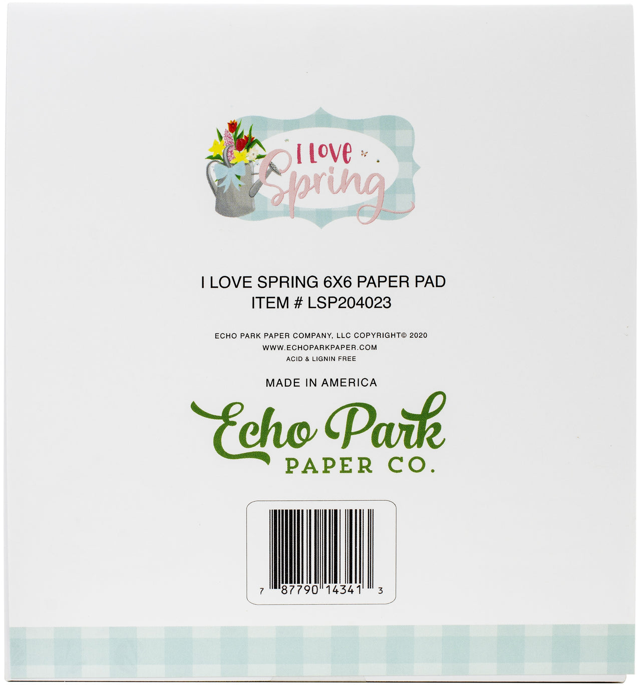 Echo Park Paper Echo Park Double-Sided Paper Pad 6"X6" 24/Pkg - I Love Spring
