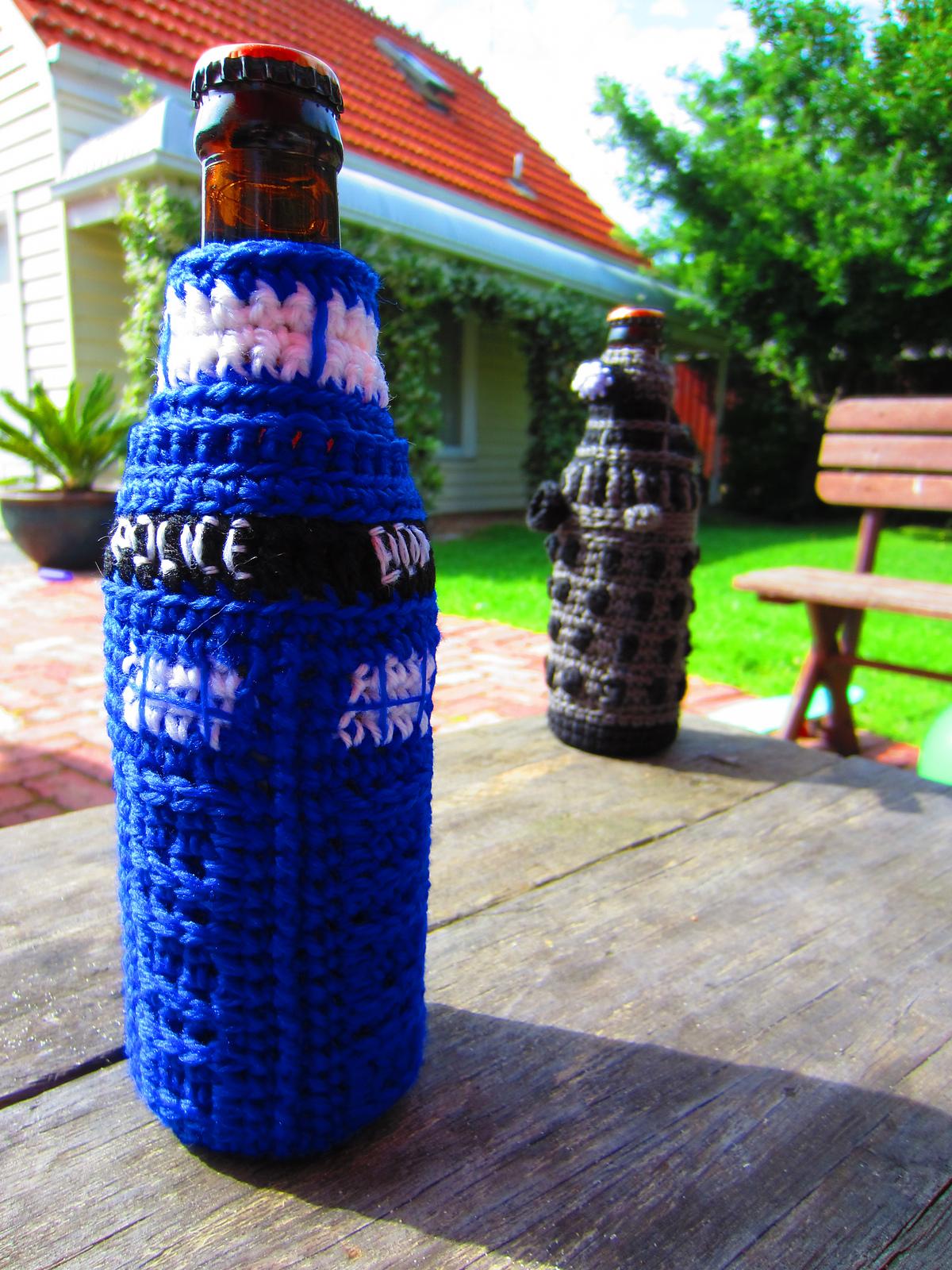 Dr. Who TARDIS Bottle Cozy