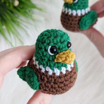 Crochet duck pattern, amigurumi mallard duck easy crochet pattern