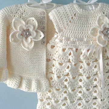 Baby Girl Jacket Baby Dress Knitting Crochet PATTERN