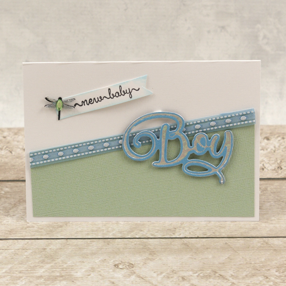Artdeco Creations Delightful Sentiments Cut, Foil & Emboss Dies - Boy 2.7"X1.8"