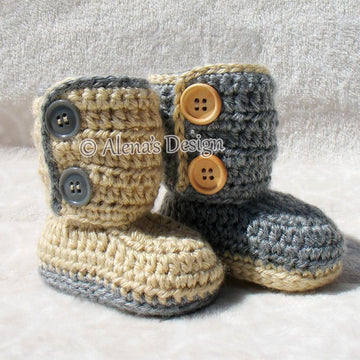 Buttoned Baby Booties -  Matthew