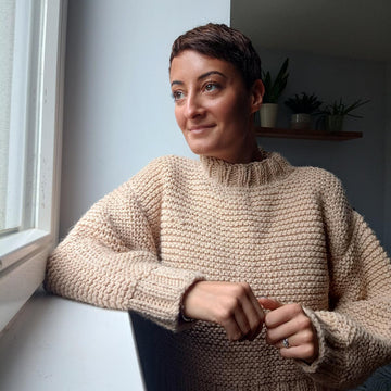 Super simple garter sweater