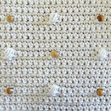 Crochet Beaded Cushion Cover