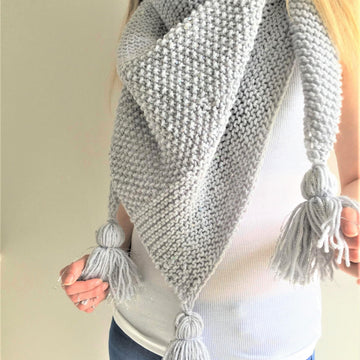 “Sea Silver” Scarf Shawl - toddler to adult