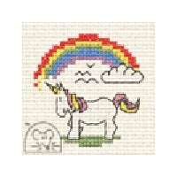 Mouseloft Stitchlets - Unicorn with Rainbow Cross Stitch Kit - 64mm