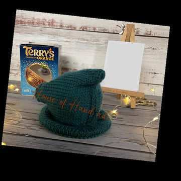 Hooded Cloak Chocolate Orange Cover Knitting Pattern