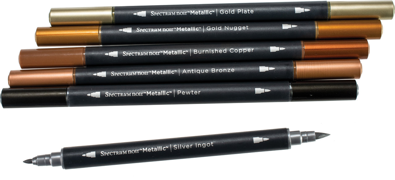 Metallic Markers by Spectrum Noir 6 Pens - Precious Metals