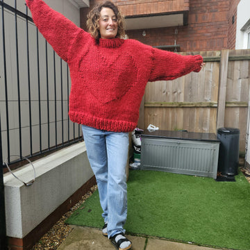 Giant love heart sweater