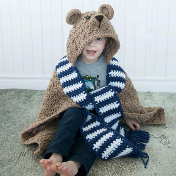 Hooded Woodland Bear Blanket
