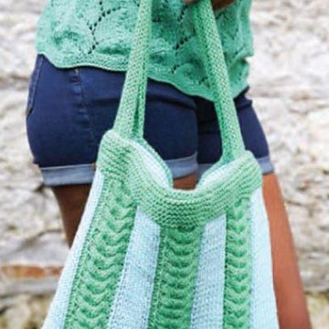 Cable and Intarsia Beach Bag