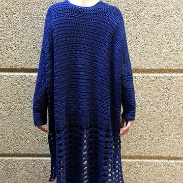 Crochet Cardigan Pattern: Blue Ripples Sweater