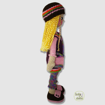 21 inch crochet doll pattern PDF, Large amigurumi doll, Gabi