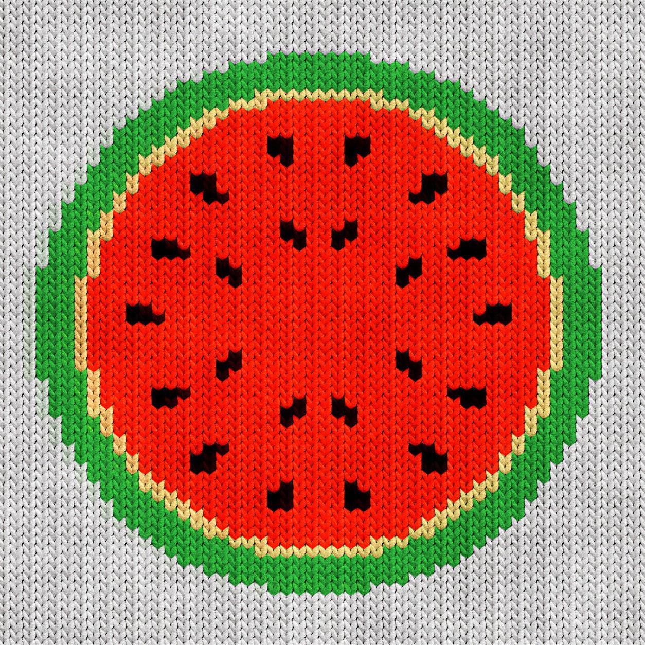 Watermelon Slice Knitting Chart