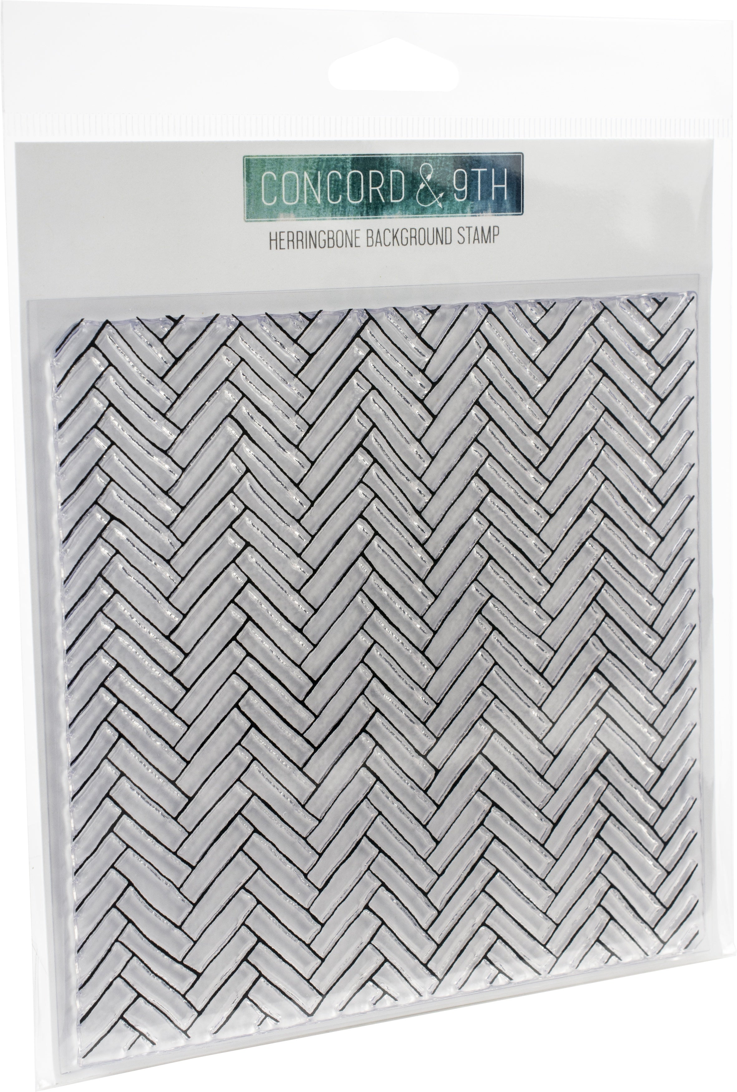 Concord & 9th Clear Stamps 6"X6" - Herringbone Background