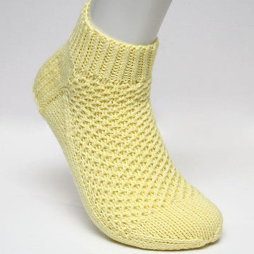 Lemon Sherbet Socks - Cuff Down (DK)