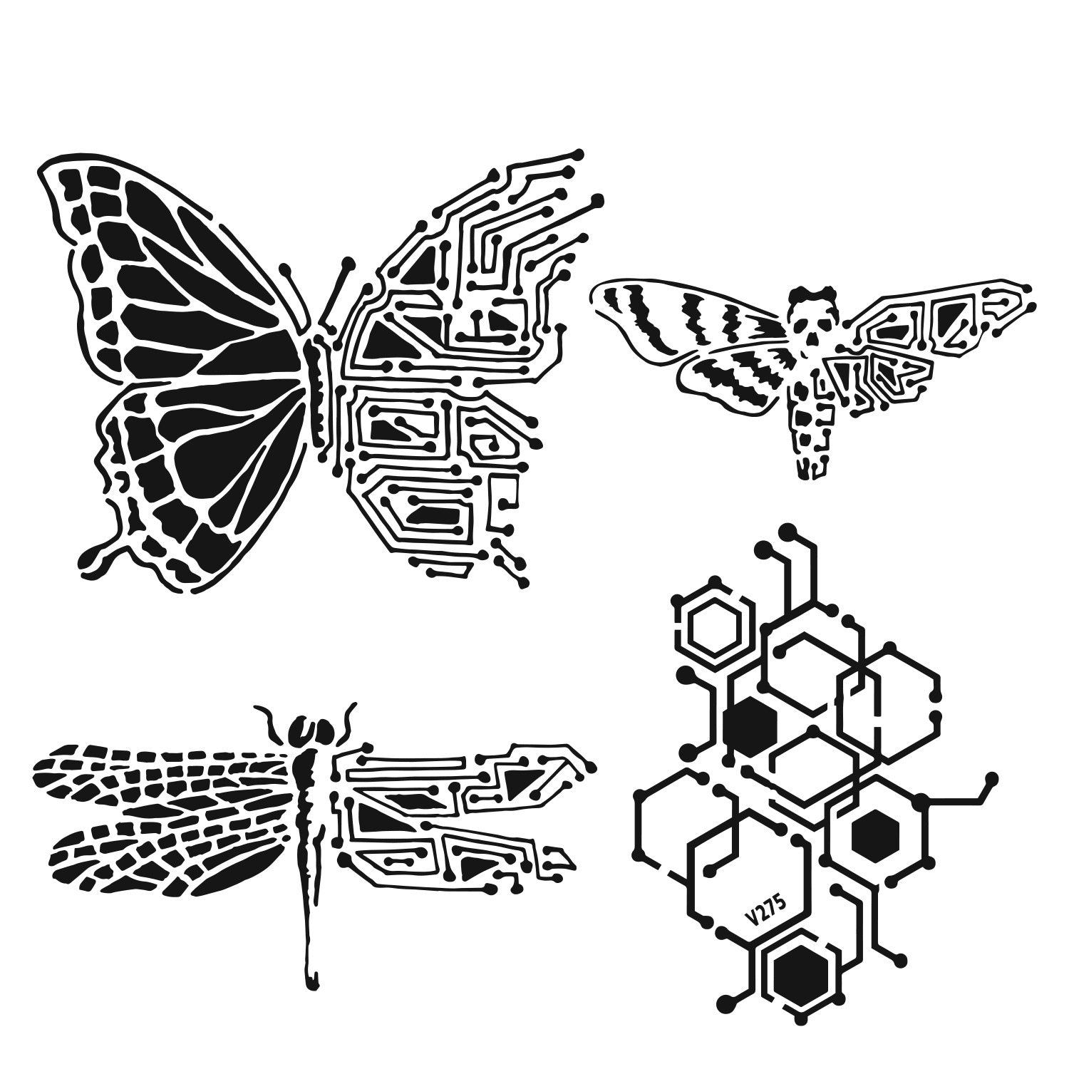 The Crafter's Workshop Crafter's Workshop Template 12"X12" - Nature's Circuitry