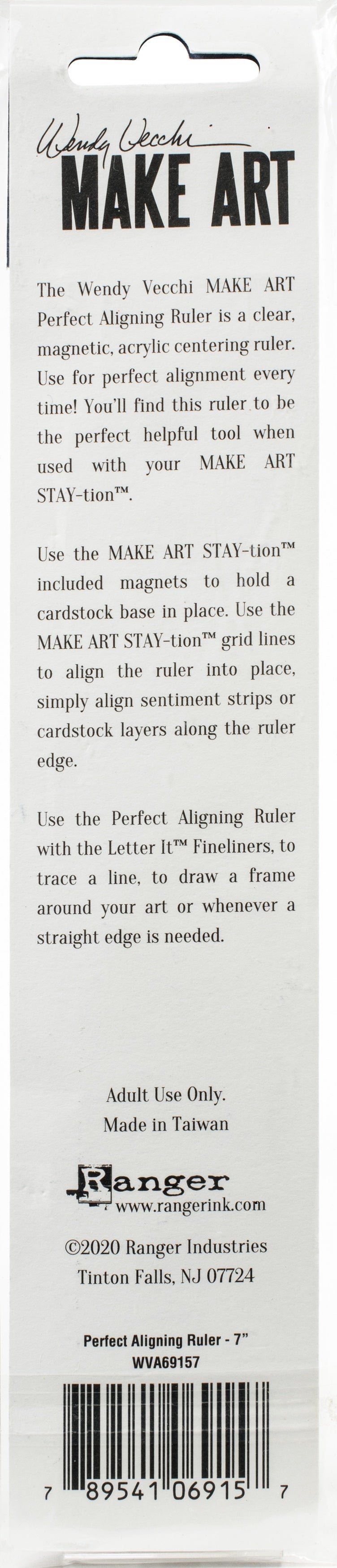 Ranger Wendy Vechhi Make Art Perfect Aligning 7" Ruler - 617484