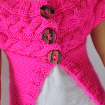 Cable Shrug for 18 inch Dolls