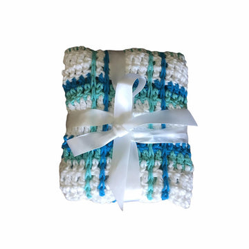 Crochet Tartan Plaid Hand Towel/Wash Cloth