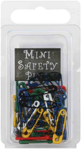 Creative Impressions Mini Painted Safety Pins .75" 50/Pkg - Primary