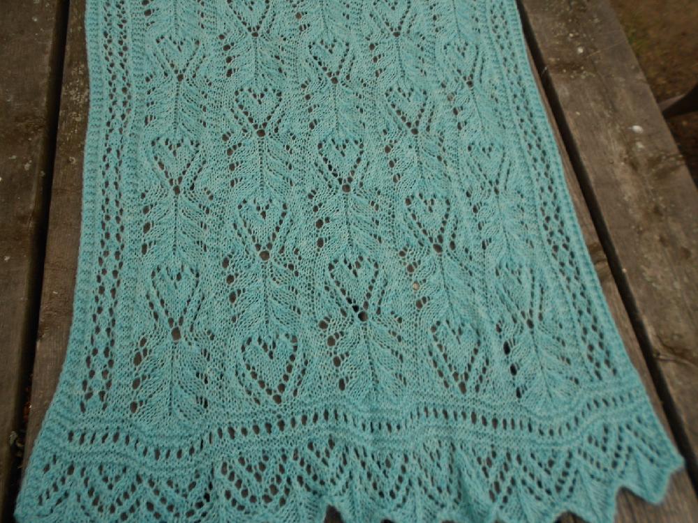 Hidden Hearts Lace Shawl