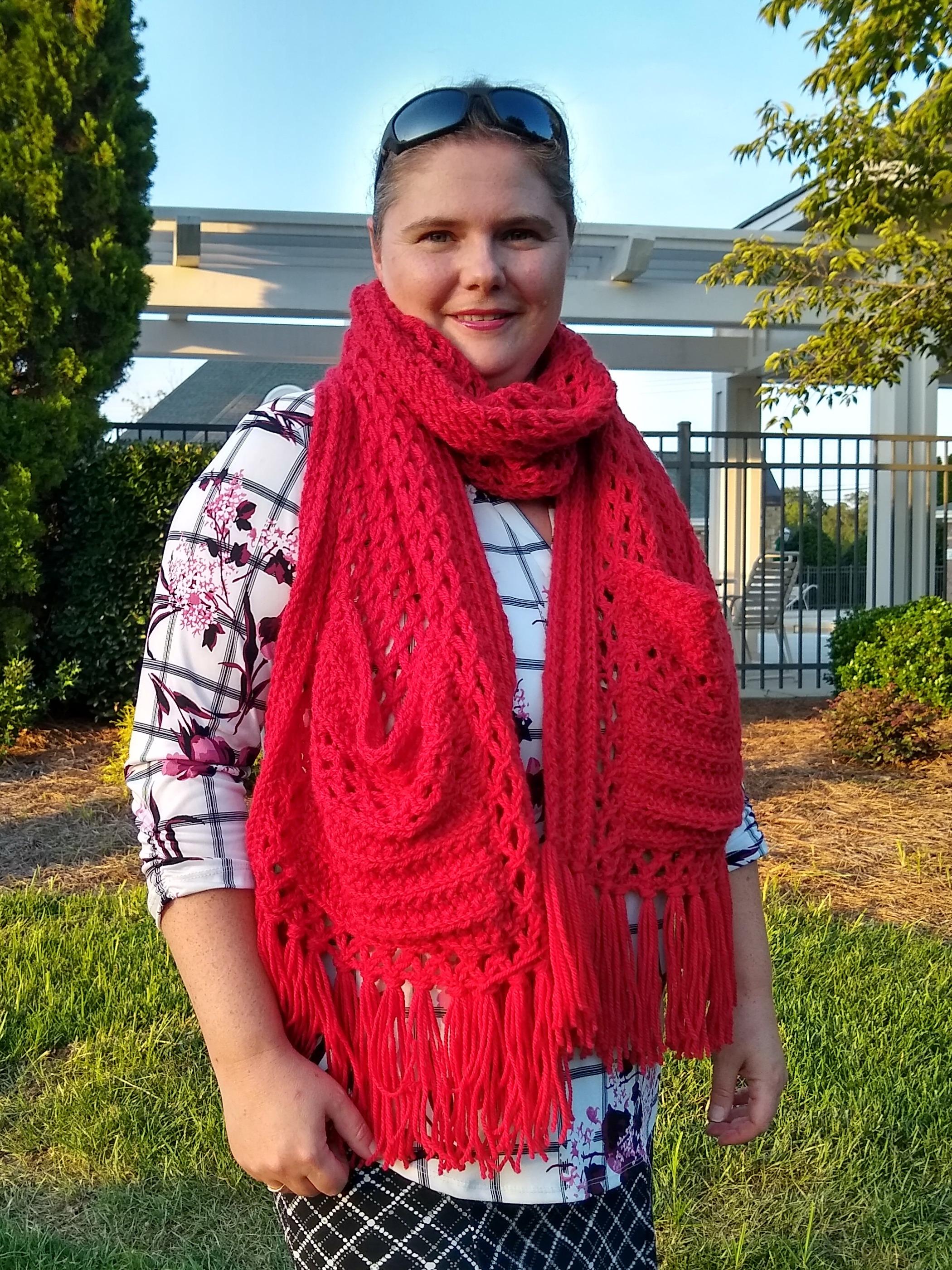 Flame Shawl with pockets