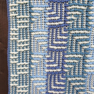 Mosaic Pinwheel Blanket in Blues