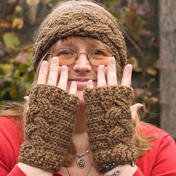 Cabled Headband & Mitts - Aran Version