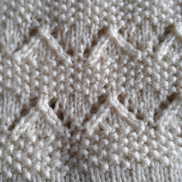 Moss Stitch and Lace Blanket