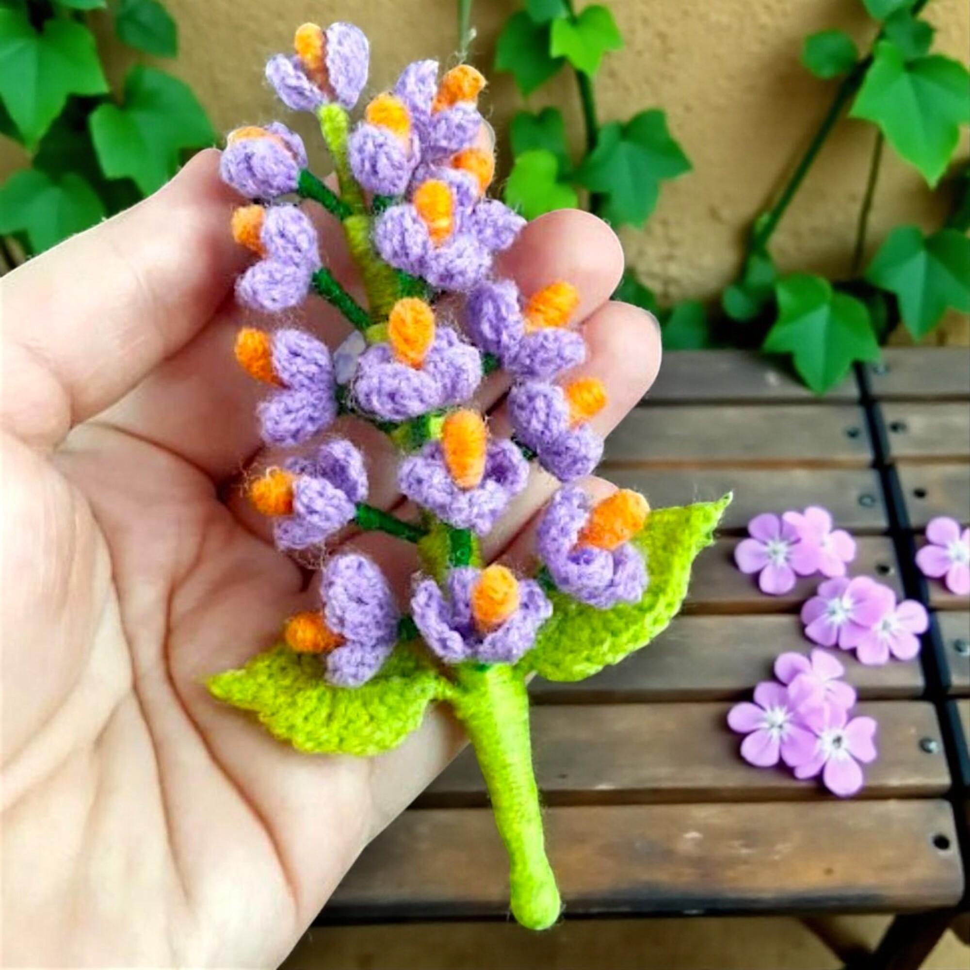 Lilac Flower Bouquet Brooch Pattern