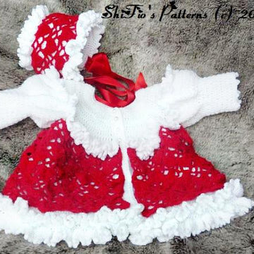Loveknot Matinee Baby Crochet Pattern #114