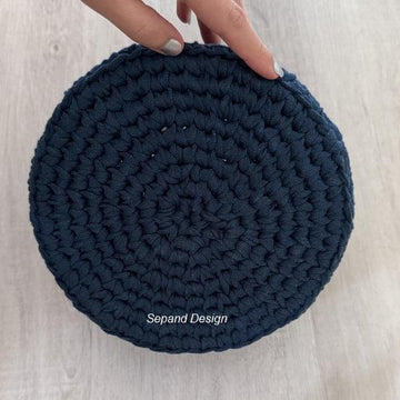 Recycled (t-shirt) yarn basket container-112