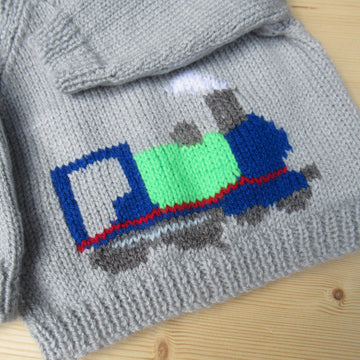 Baby Train Motif Jumper