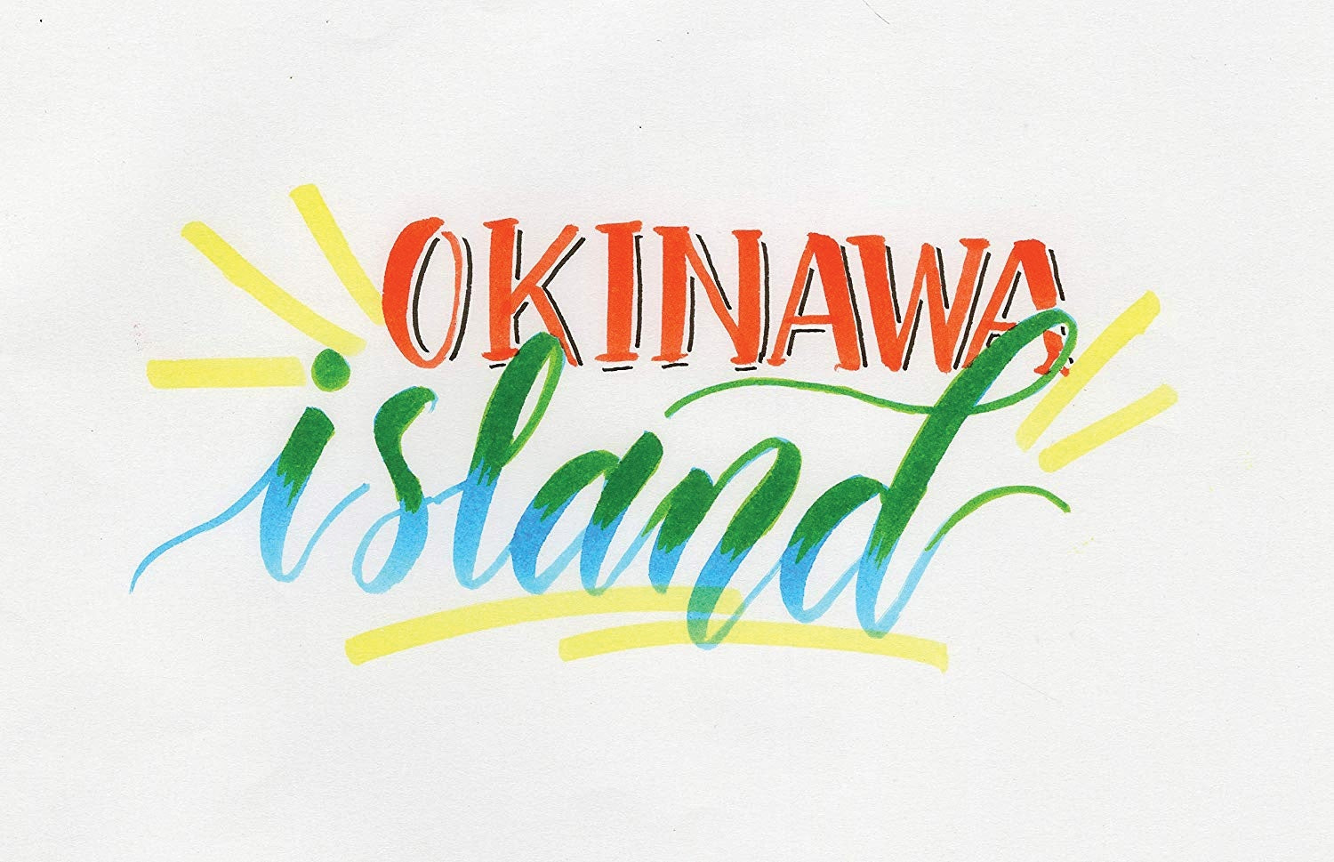 ZIG Kuretake ZIG Fudebiyori Lettering Set - Okinawa Island