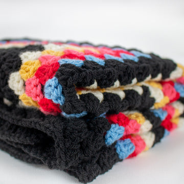 Vintage Inspired Infinity Granny Square Crochet Blanket