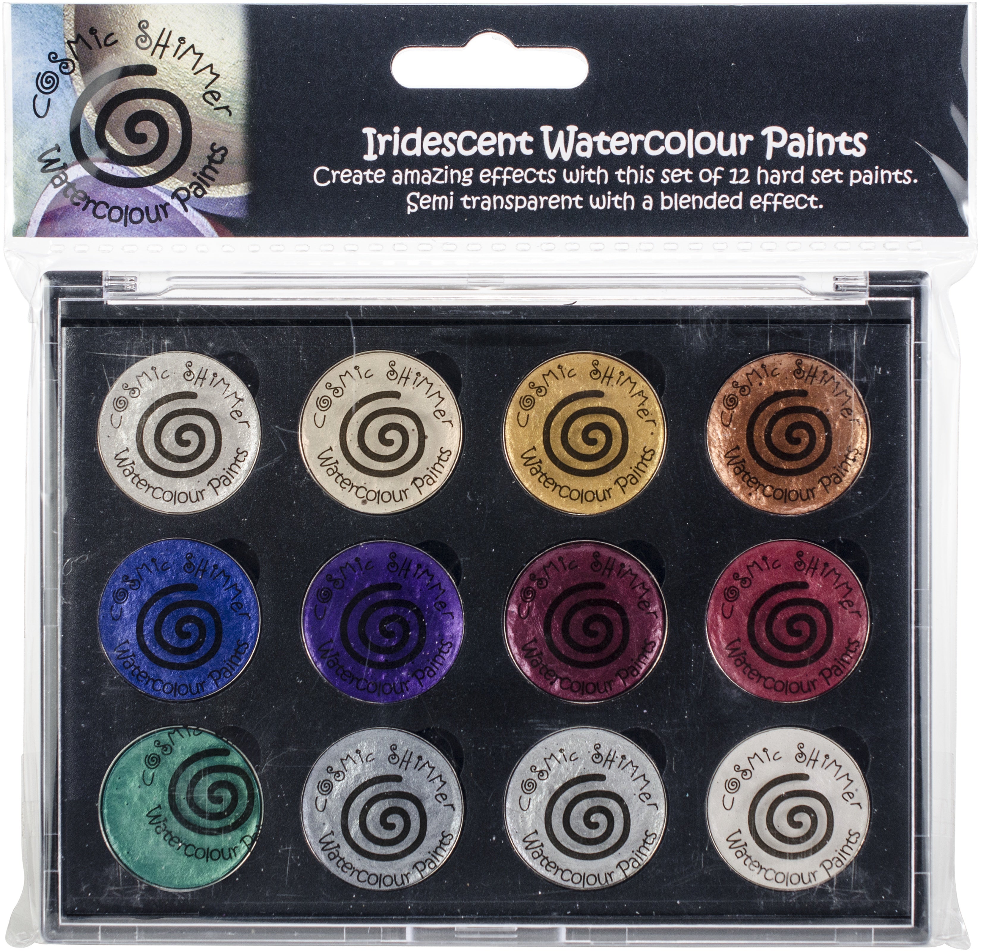 Creative Expressions Cosmic Shimmer Iridescent Watercolor Palette Set 7 - Christmas