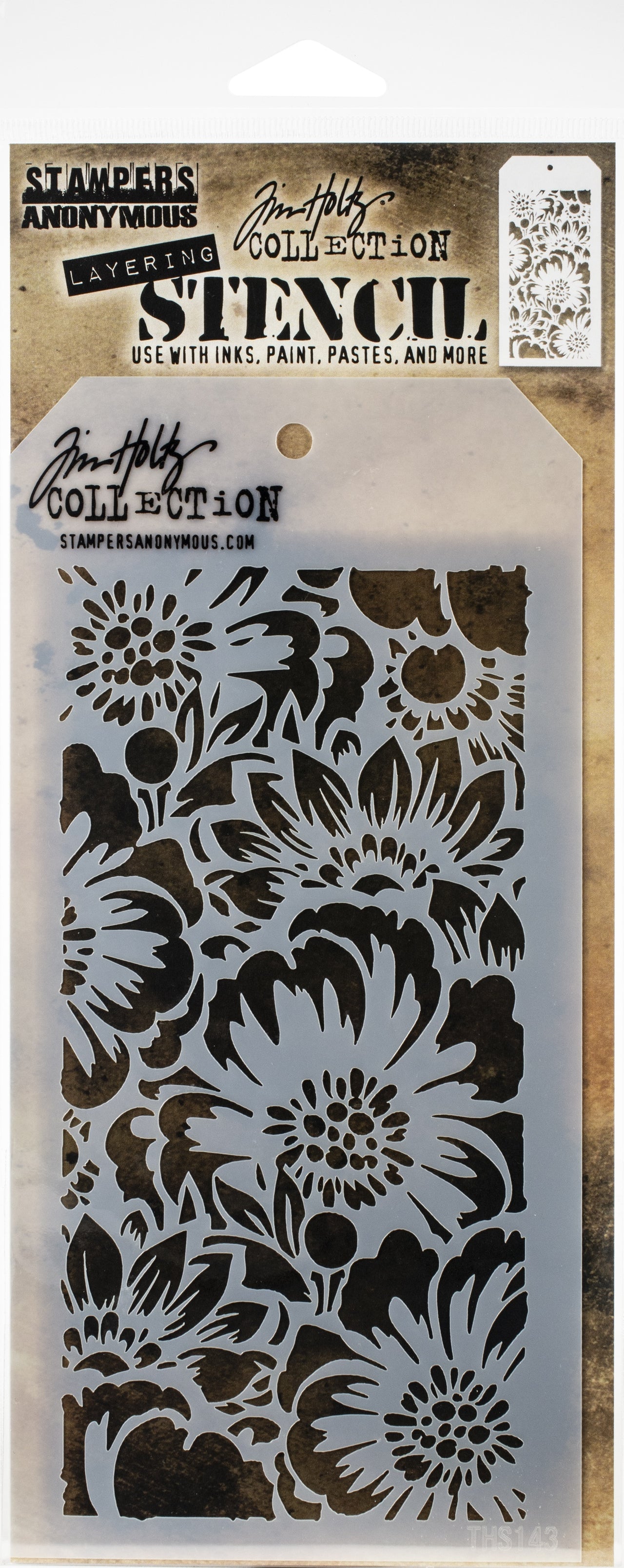 Stampers Anonymous Tim Holtz Layered Stencil 4.125"X8.5" - Bouquet -Layered