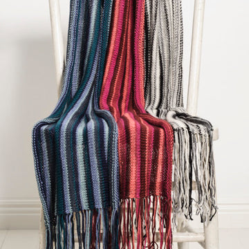 Windom Silk Wraps in Blue Sky Fibers Alpaca Silk and Metalico - 20173 - Downloadable PDF