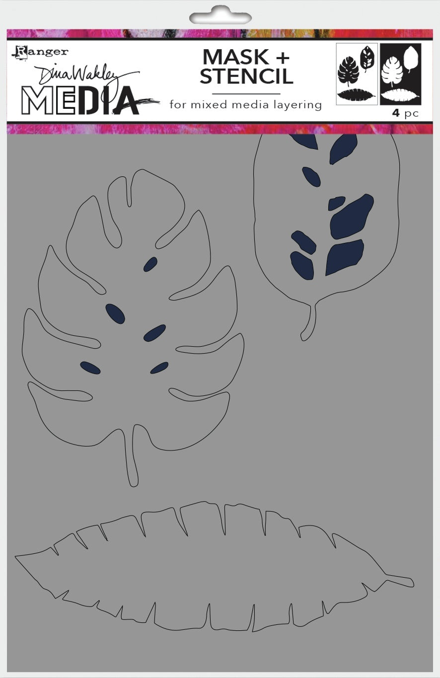 Ranger Dina Wakley Media Stencils + Masks 6"X9" - Tropical