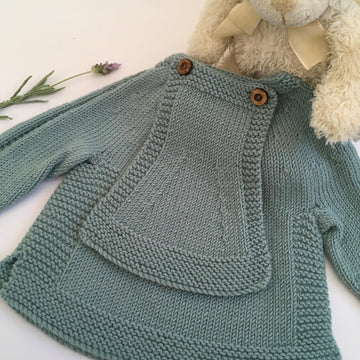 Droolworthy Detachable Bib Sweater in Debbie Bliss Baby Cashmerino BJ14